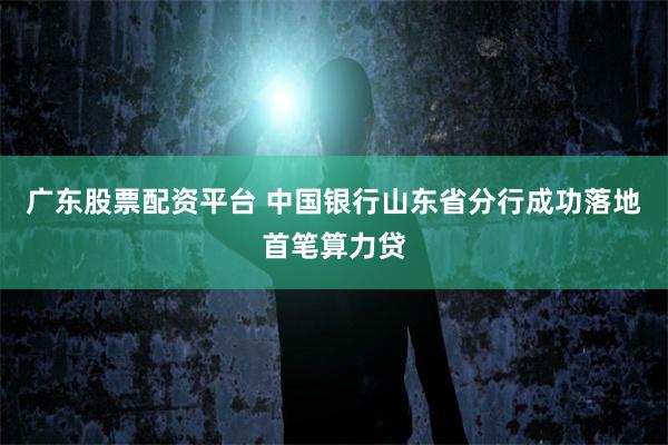 广东股票配资平台 中国银行山东省分行成功落地首笔算力贷