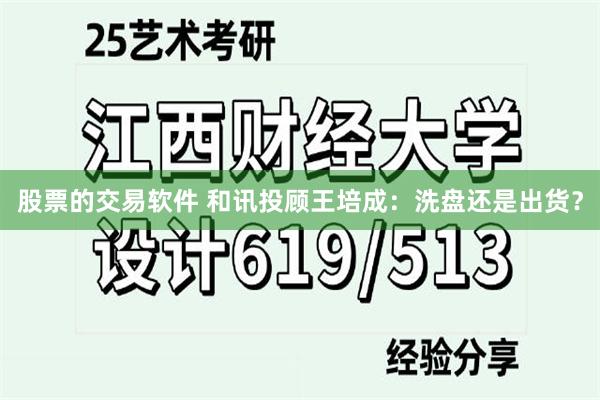 股票的交易软件 和讯投顾王培成：洗盘还是出货？